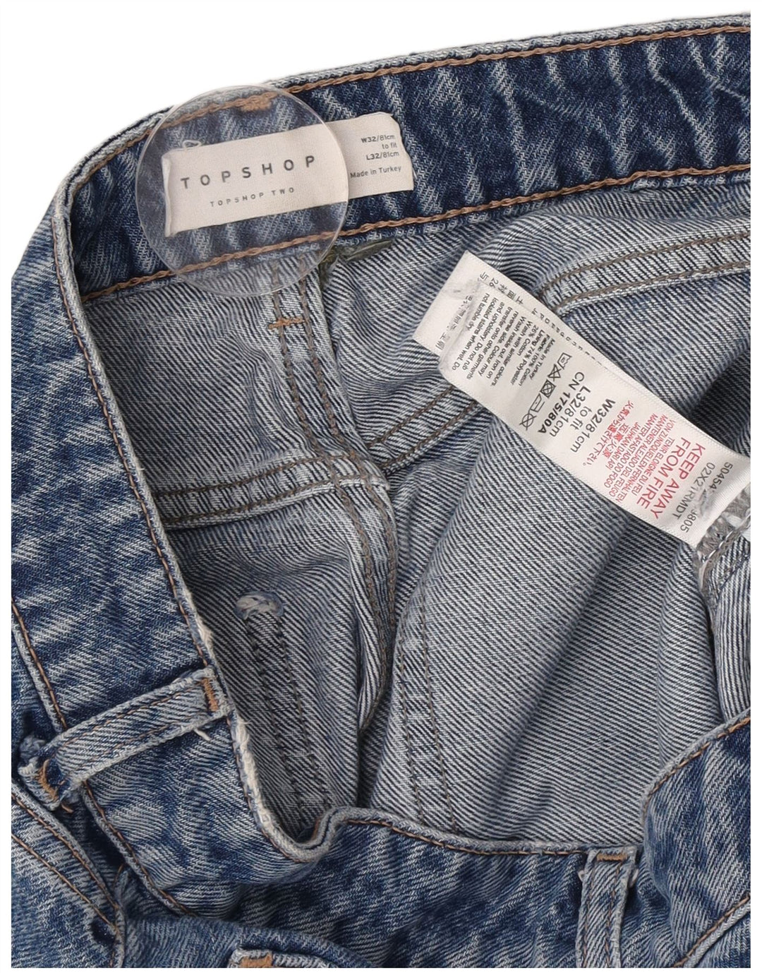 Damskie jeansy Bootcut Topshop W32 L32 Niebieskie, bawełniane