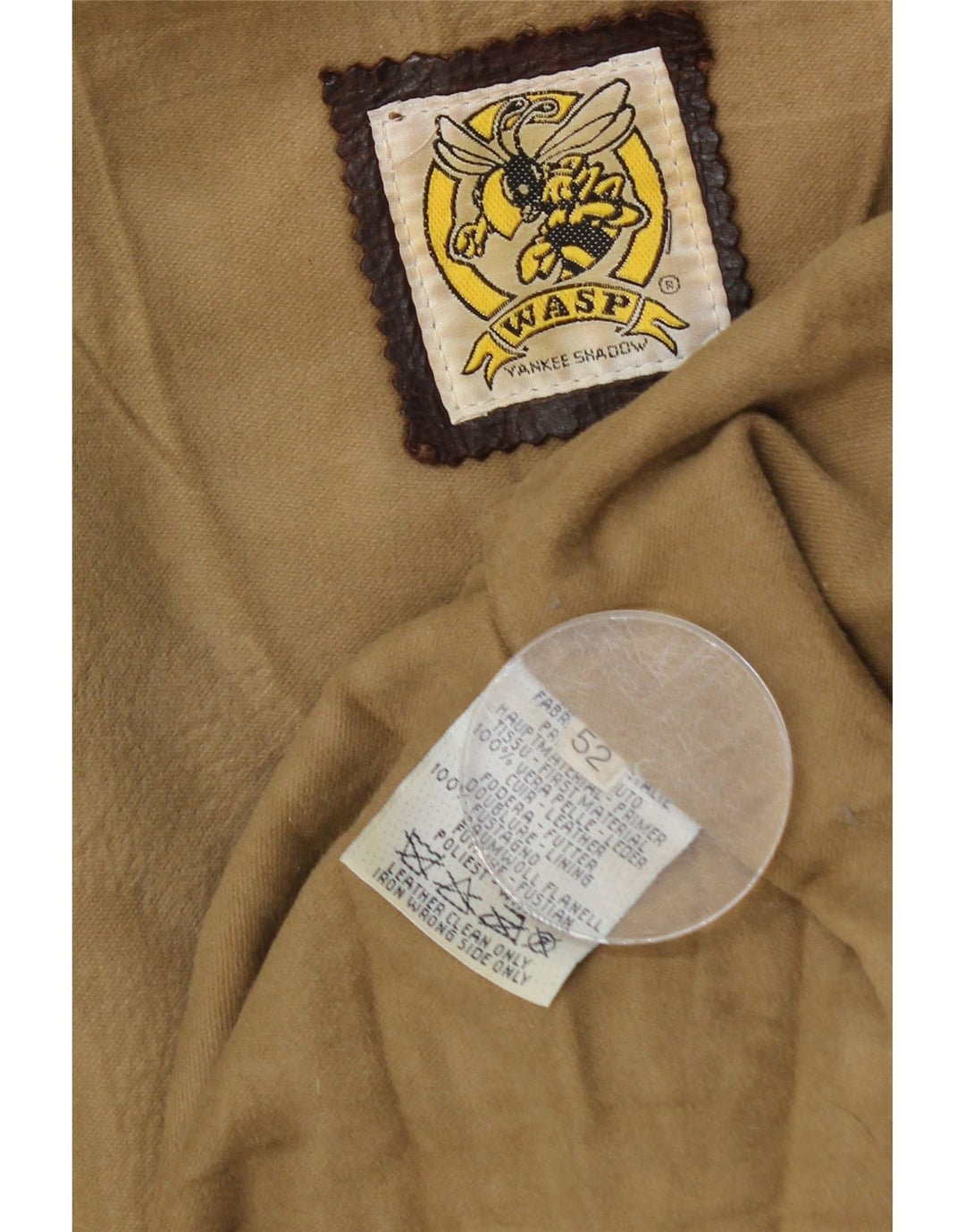 Męska kurtka skórzana VINTAGE IT 52 XL, brązowa skóra