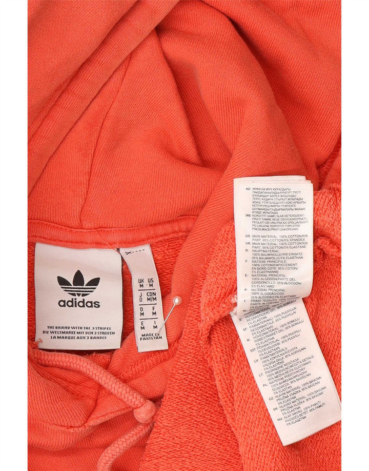 Adidas Męska bluza z kapturem, średnia, pomarańczowa, bawełniana