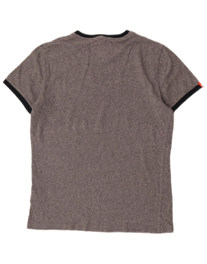 T-shirt męski Superdry Średnio szary, bawełniany nakrapiany