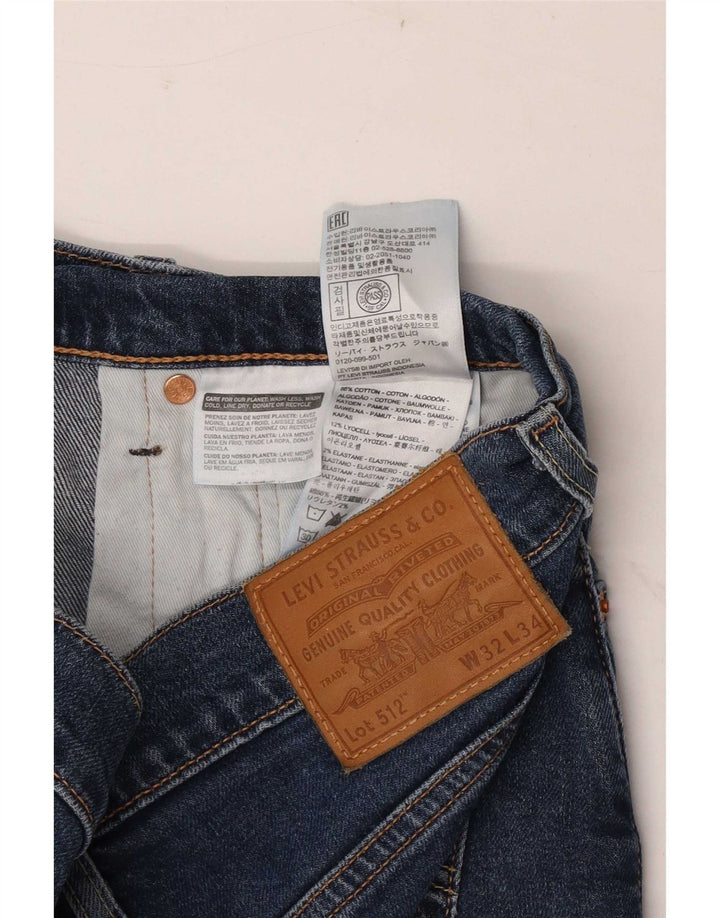 Damskie spodenki jeansowe Levi's 512 W32 Średnioniebieskie bawełniane