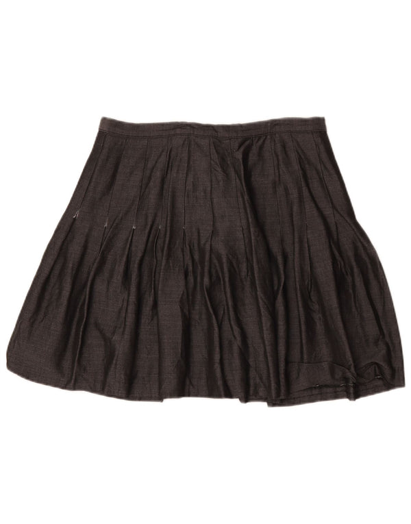 Marks & Spencer Damska plisowana spódnica w kształcie litery A UK 18 XL W32 Szara wiskoza