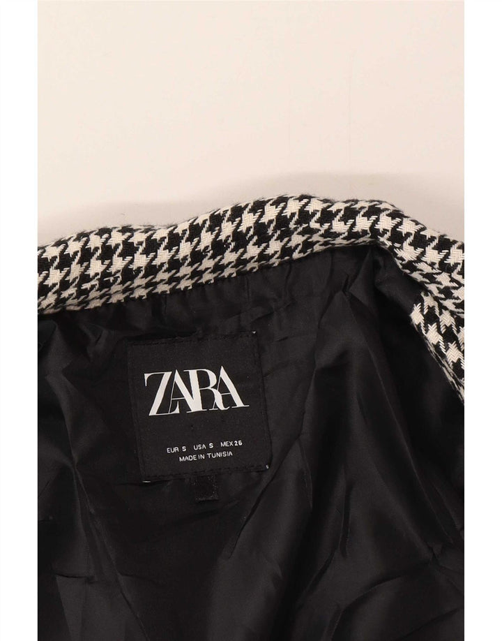 Damska kurtka typu oversize Bolero Zara UK 10, mała, czarna pepitka