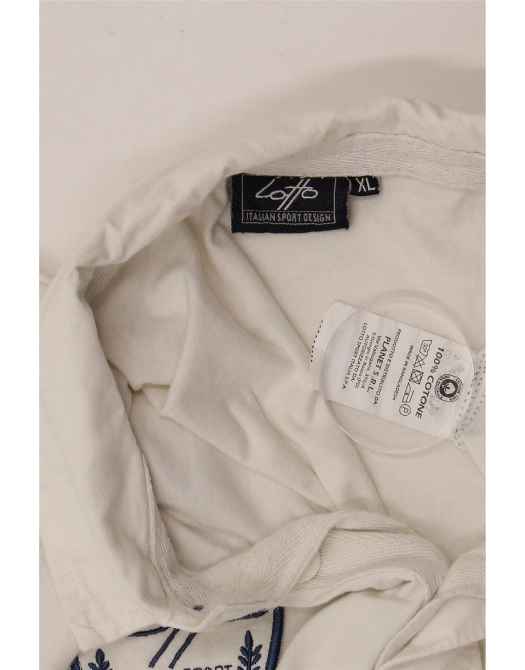 Męska koszulka polo LOTTO XL, bawełniana w białe paski