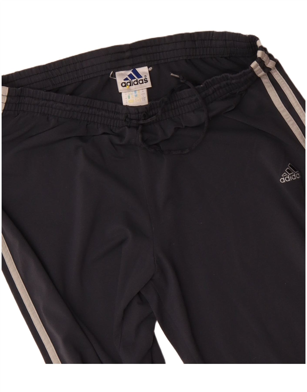 Damskie spodnie dresowe Adidas UK 16, duże granatowe, poliamidowe
