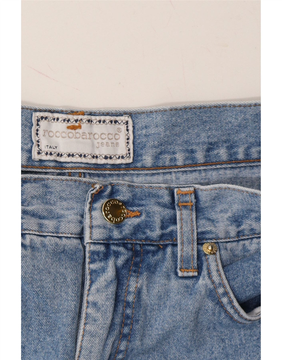 ROCCOBAROCCO Womens Straight Jeans W33 L25 Blue Cotton Vintage Roccobarocco and Second-Hand Roccobarocco from Messina Hembry 
