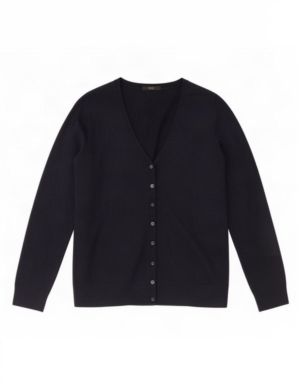 Marks & Spencer Damski sweter rozpinany UK 16, duży, granatowy, akrylowy