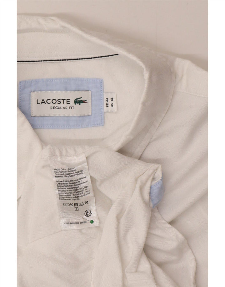 Koszula męska Lacoste o regularnym kroju, rozmiar 44 XL, biała, bawełniana