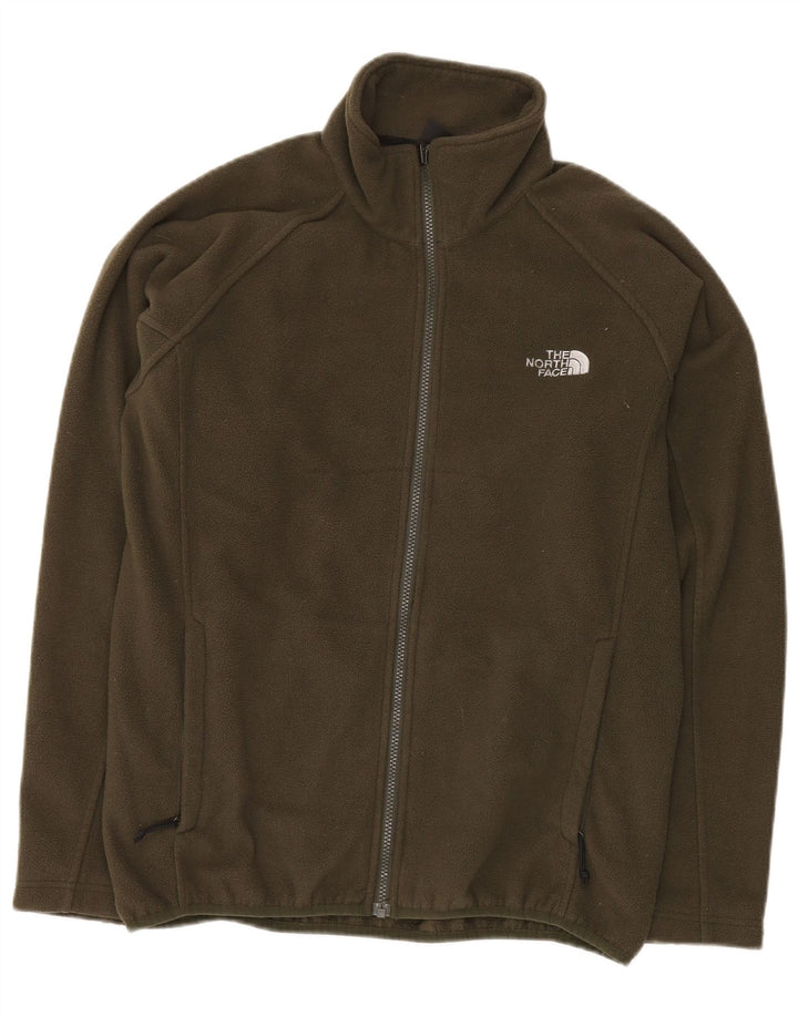 Męska kurtka polarowa THE NORTH FACE UK 36, mała, khaki, poliester