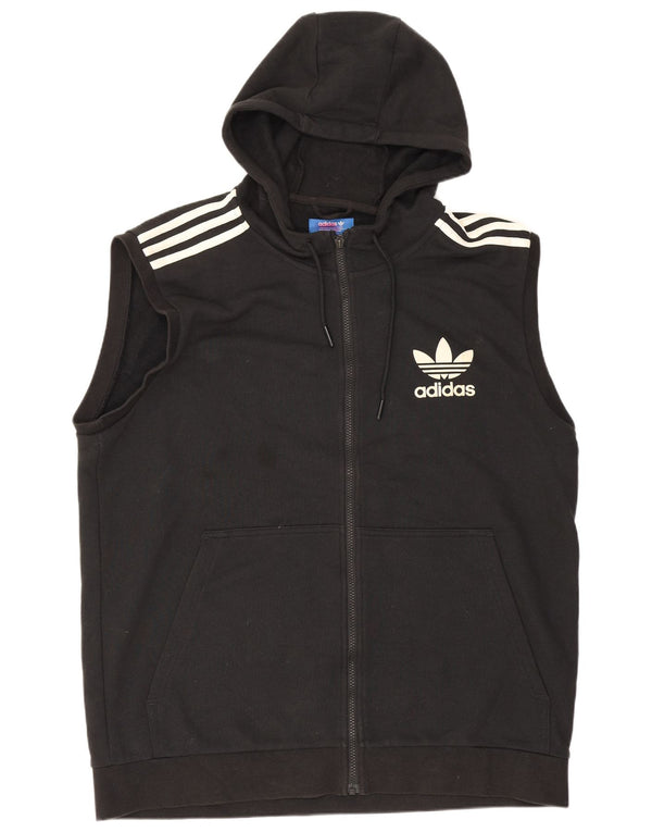 Adidas Męski sweter z kapturem i zamkiem błyskawicznym XL, czarny, bawełniany