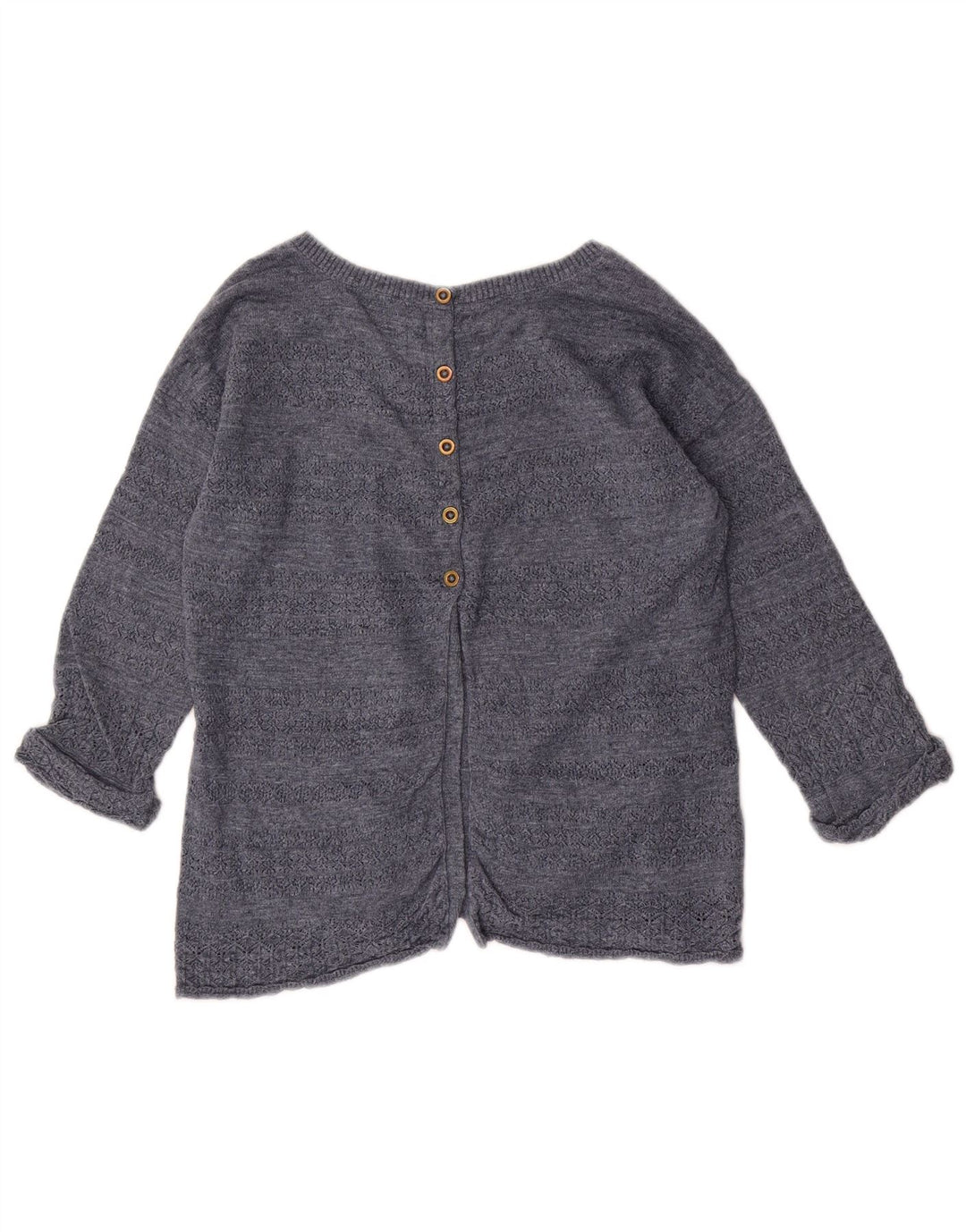 Damski sweter Fat Face z dekoltem w łódkę, zapinany na plecach, UK 8, mały, granatowy