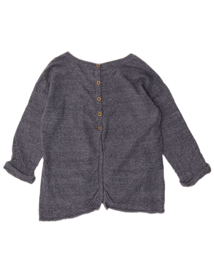 Damski sweter Fat Face z dekoltem w łódkę, zapinany na plecach, UK 8, mały, granatowy