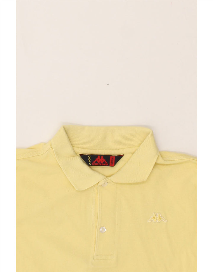 KAPPA Mens Polo Shirt Medium Yellow Cotton Vintage Kappa and Second-Hand Kappa from Messina Hembry 