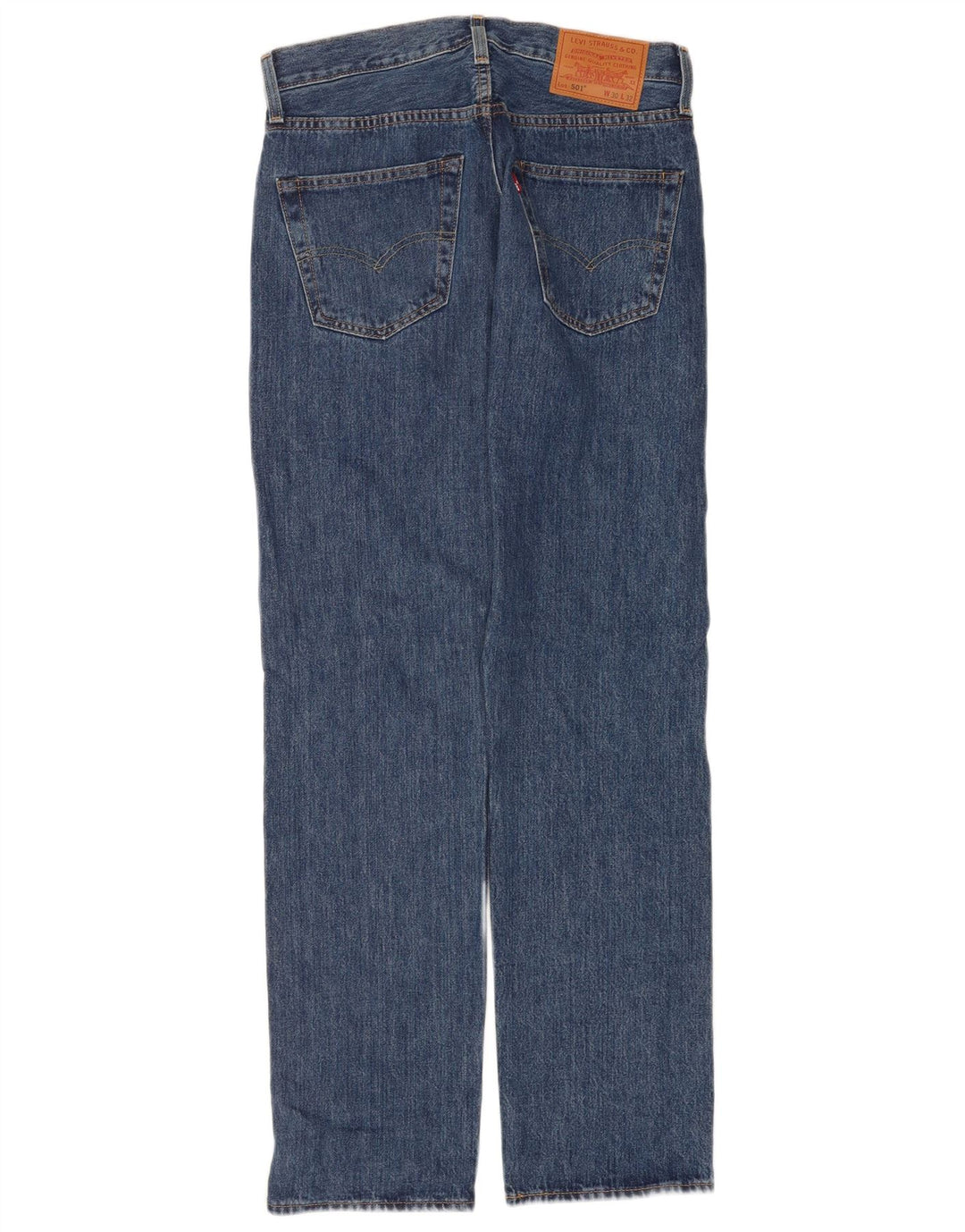 Męskie dżinsy Levi's 501 Straight W30 L32 Niebieskie bawełniane