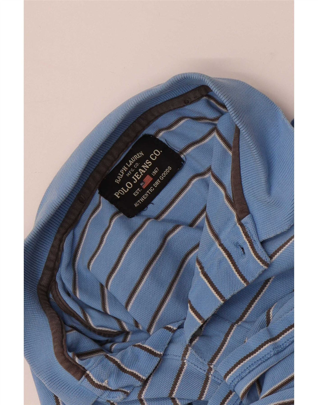 Męska koszulka polo Ralph Lauren w małe niebieskie paski