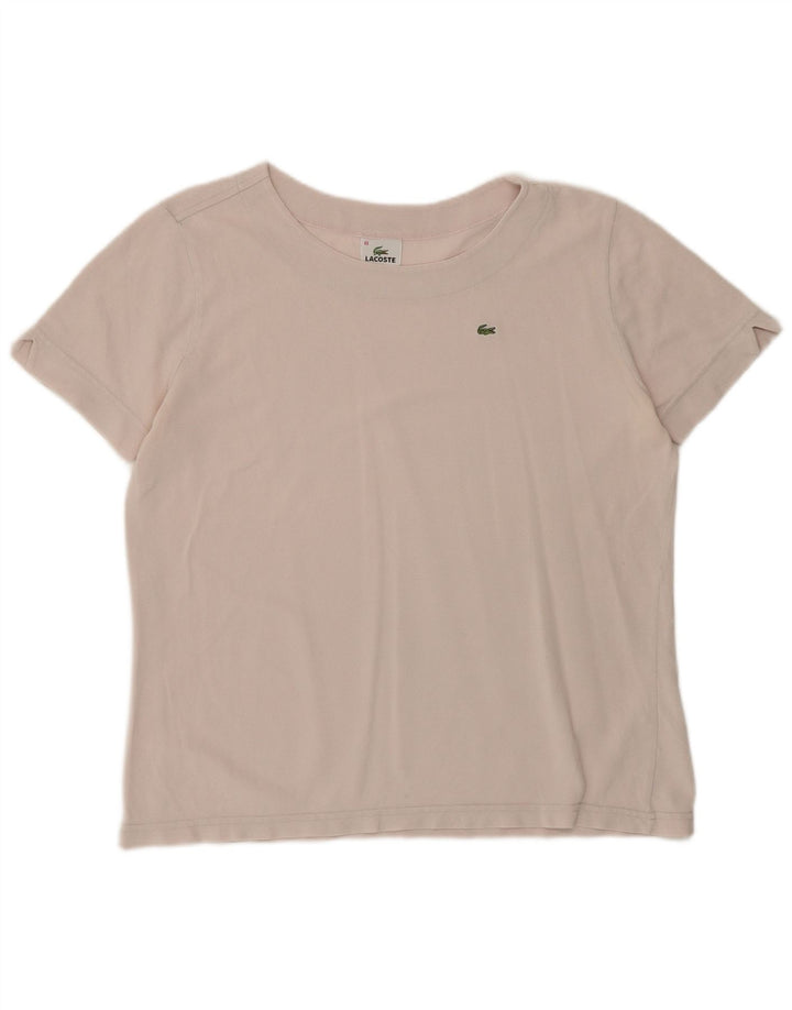 T-shirt damski Lacoste, rozmiar 48 XL, różowa bawełna