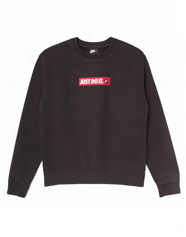 Męski sweter z grafiką Nike, duży, czarny, bawełniany