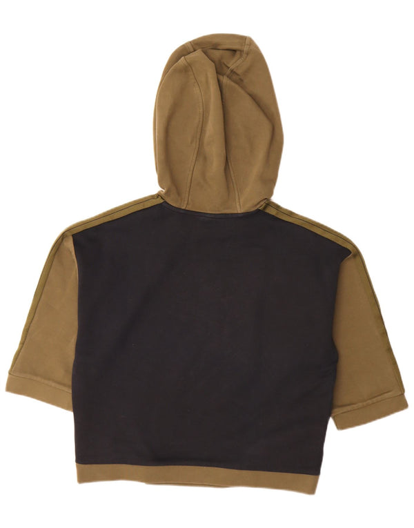 Damska bluza z kapturem Puma z rękawem 3/4, UK 10, mała, khaki, blok kolorów