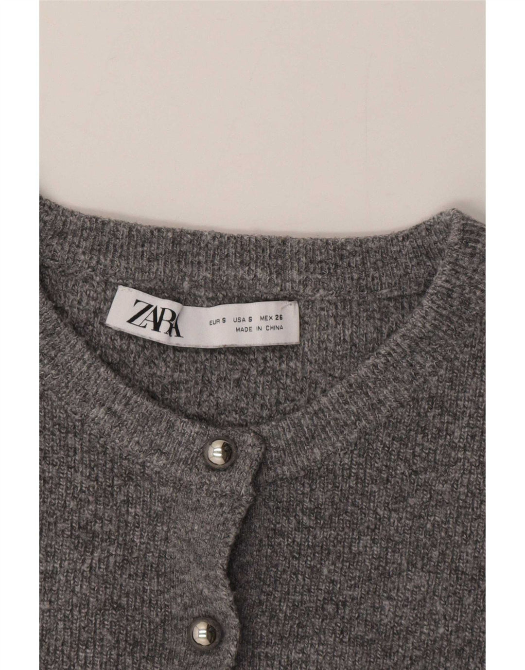 Sweter damski Zara Crop Cardigan UK 10 Small Grey