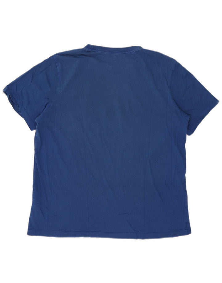 Męski T-shirt z grafiką Nike, duży, niebieski, bawełniany