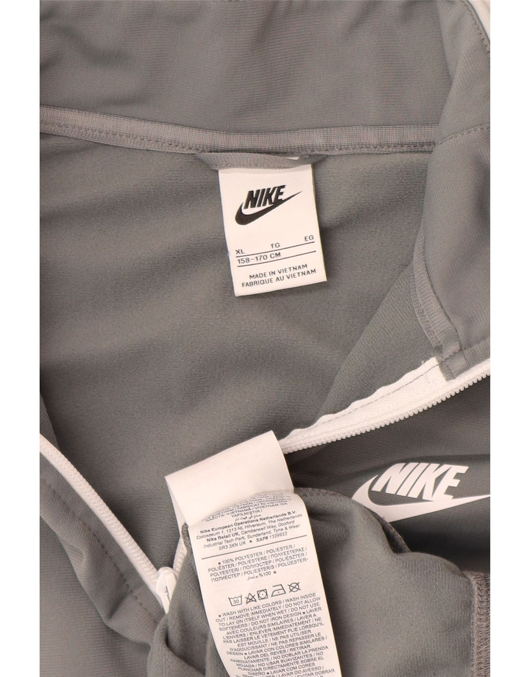 Chłopięca kurtka dresowa Nike 13-14 lat XL, szary poliester