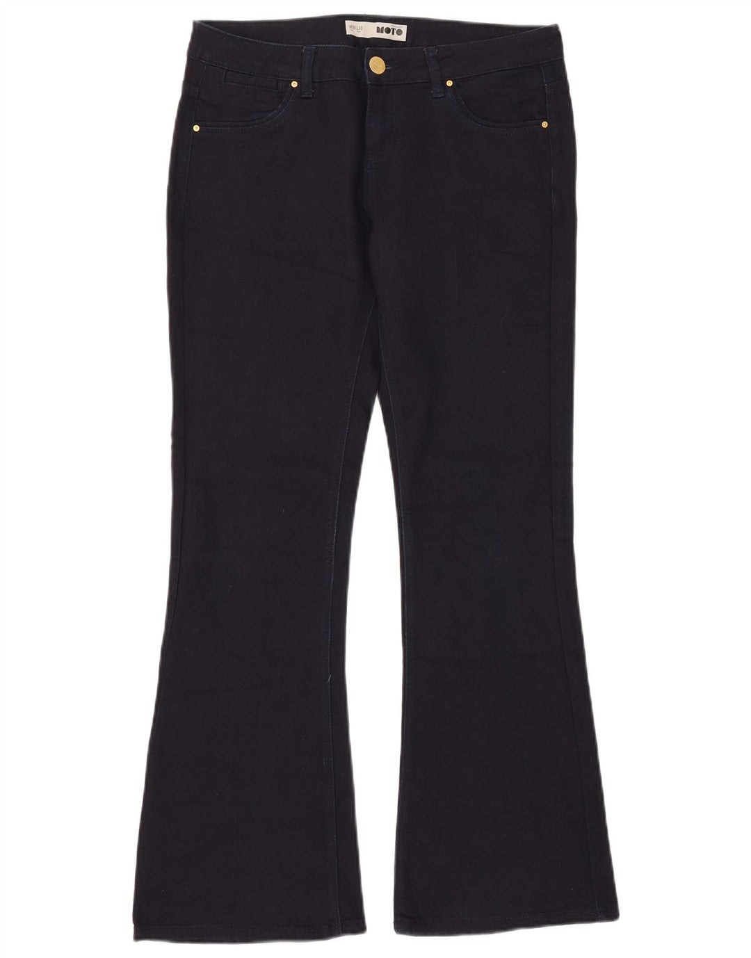 Damskie jeansy rozkloszowane Topshop W30 L30 Granatowe, bawełniane