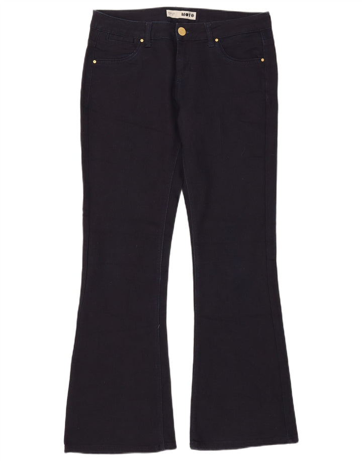 Damskie jeansy rozkloszowane Topshop W30 L30 Granatowe, bawełniane
