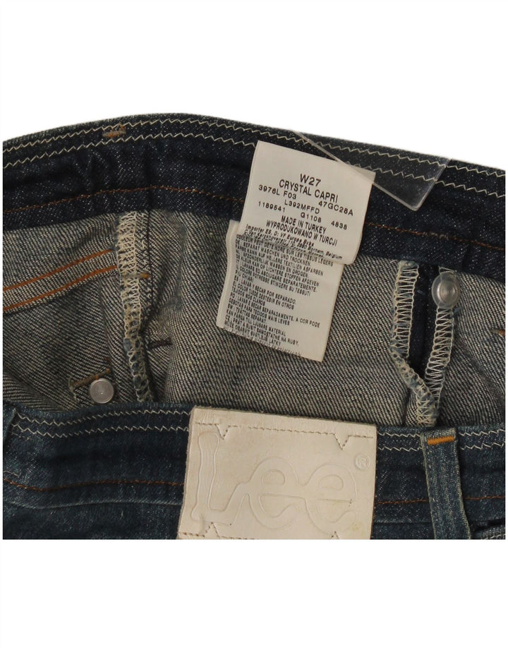 Damskie dżinsy Lee Crystal Capri W27 L17 Niebieskie bawełniane
