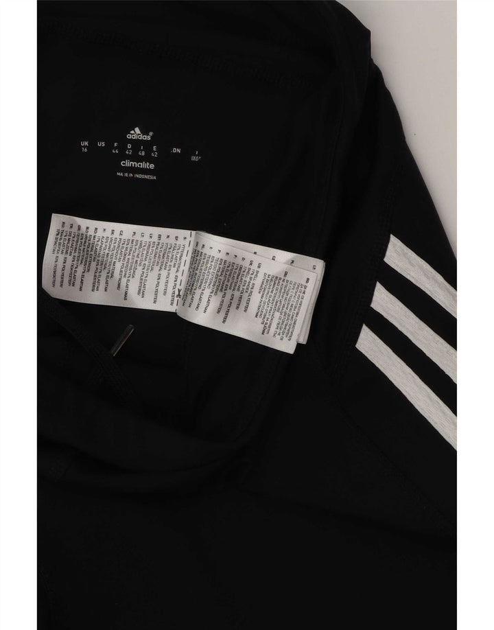 Damskie legginsy Adidas Climalite Capri UK 16, duże, czarne, poliestrowe