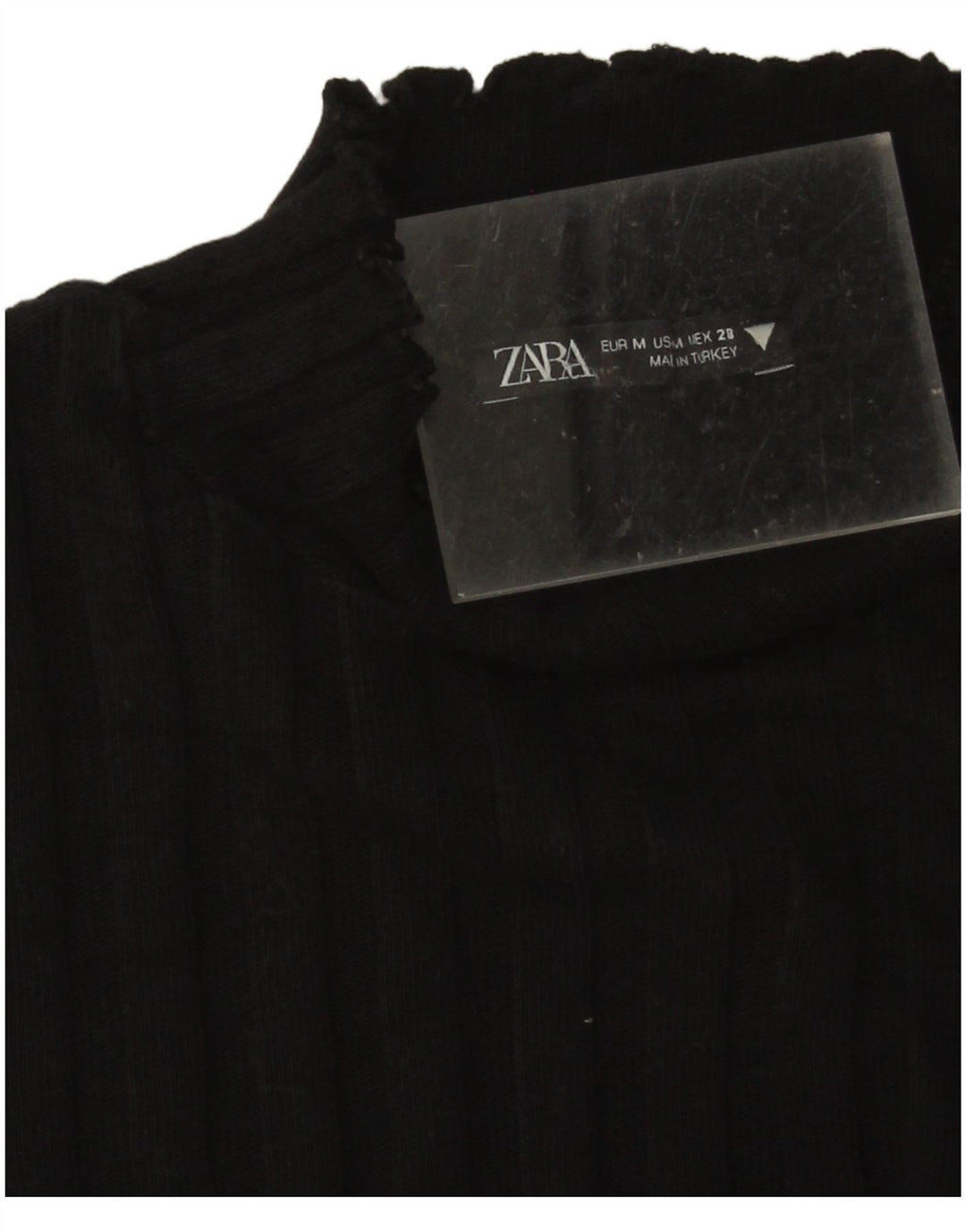 Sweter damski Zara z golfem UK 12, średni czarny