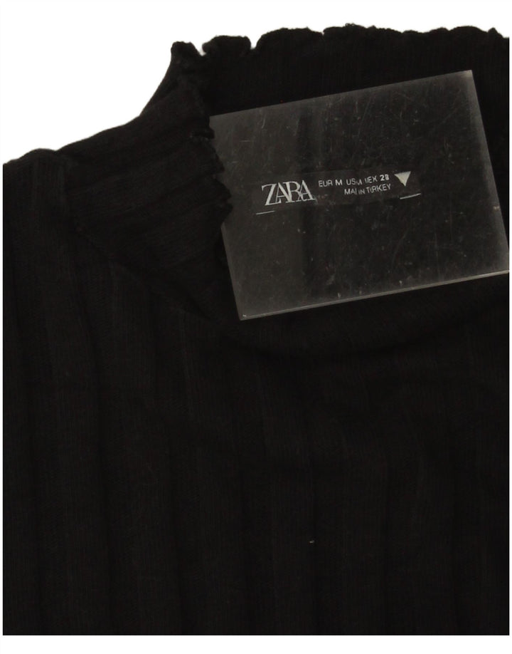 Sweter damski Zara z golfem UK 12, średni czarny