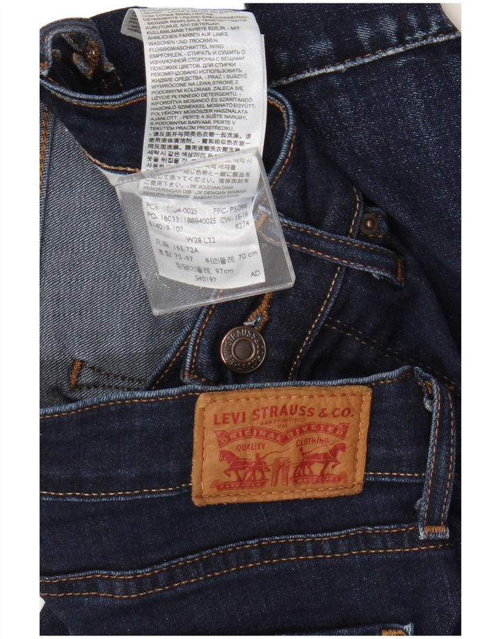 Damskie jeansy Levi's 712 Slim W28 L27 Granatowa bawełna