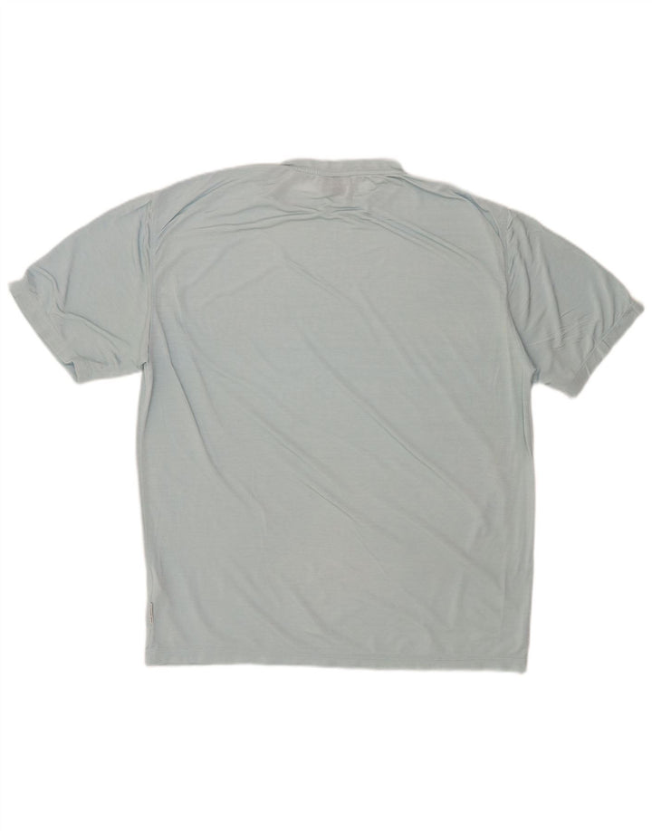 TRUSSARDI Mens T-Shirt Top Medium Blue Polyamide