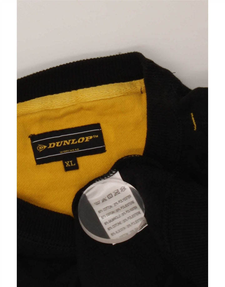 Męska bluza z grafiką Dunlop XL, czarna, bawełniana