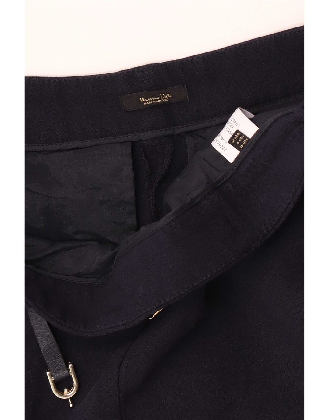Damskie spodnie garniturowe Massimo Dutti EU 40 Medium W30 L27 Granatowa wełna
