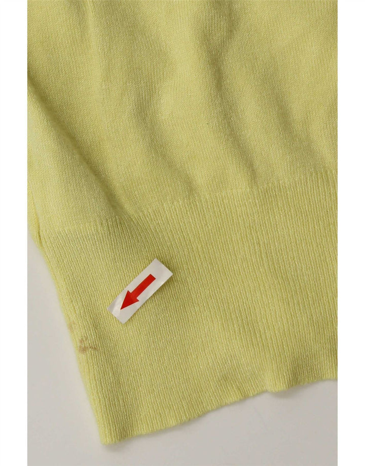 Marks & Spencer Damski sweter kardigan UK 14, duży, żółty, wiskoza
