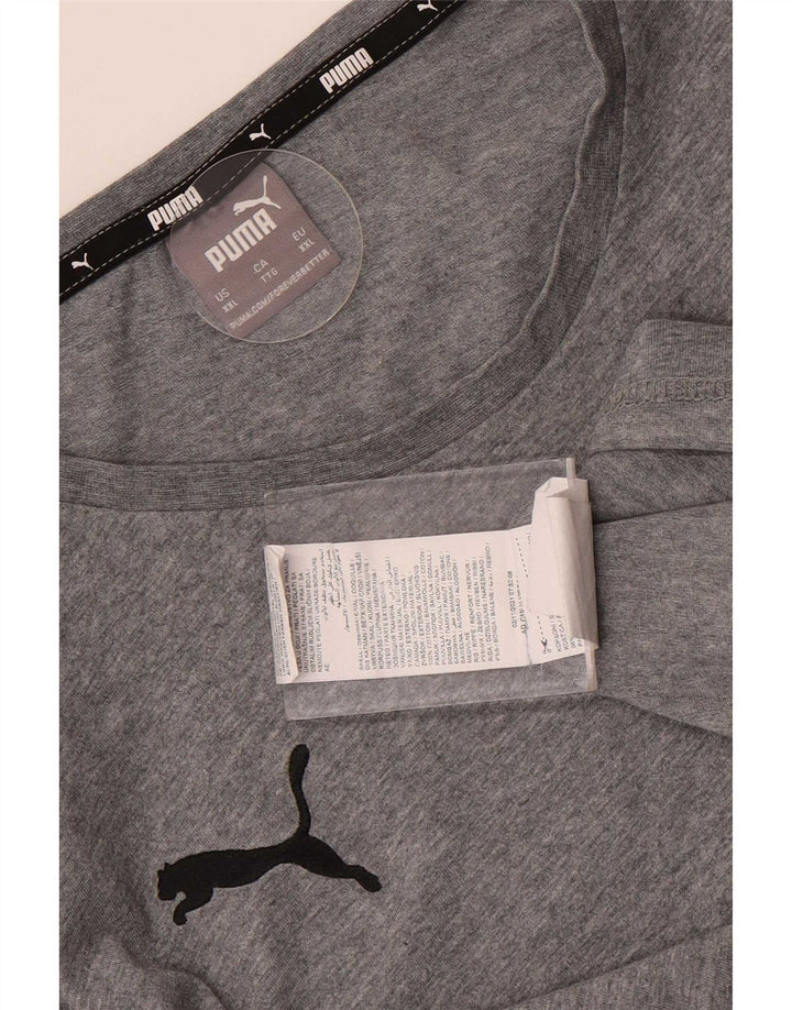 Męska koszulka Puma Top 2XL Szara bawełna