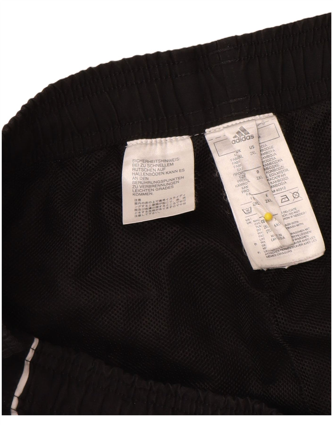 Męskie spodnie dresowe Adidas 2XL, czarny poliester