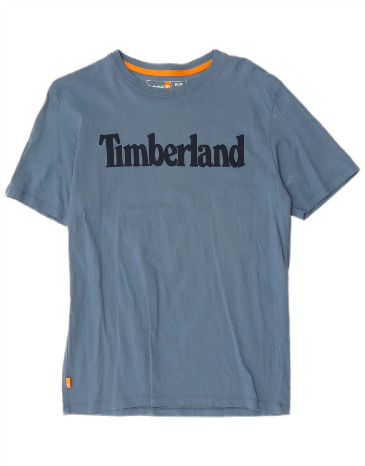Męska koszulka TIMBERLAND z grafiką o regularnym kroju, średnia niebieska bawełna