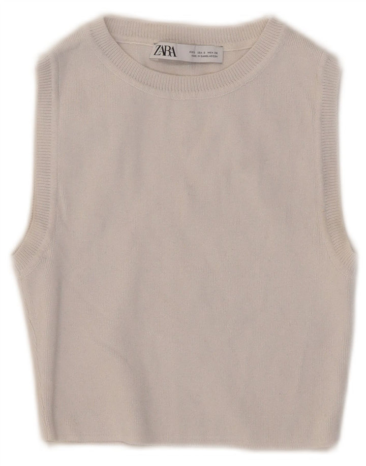 Damski krótki top Zara UK 8 Small White