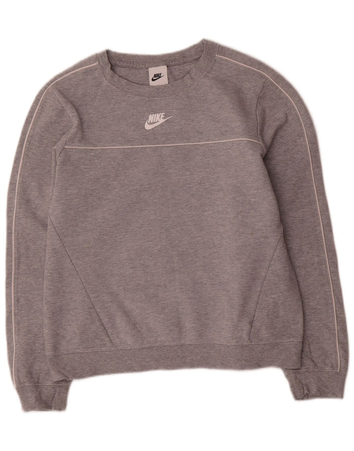 Damska bluza oversize Nike UK 10, mała, szara, nakrapiana bawełna