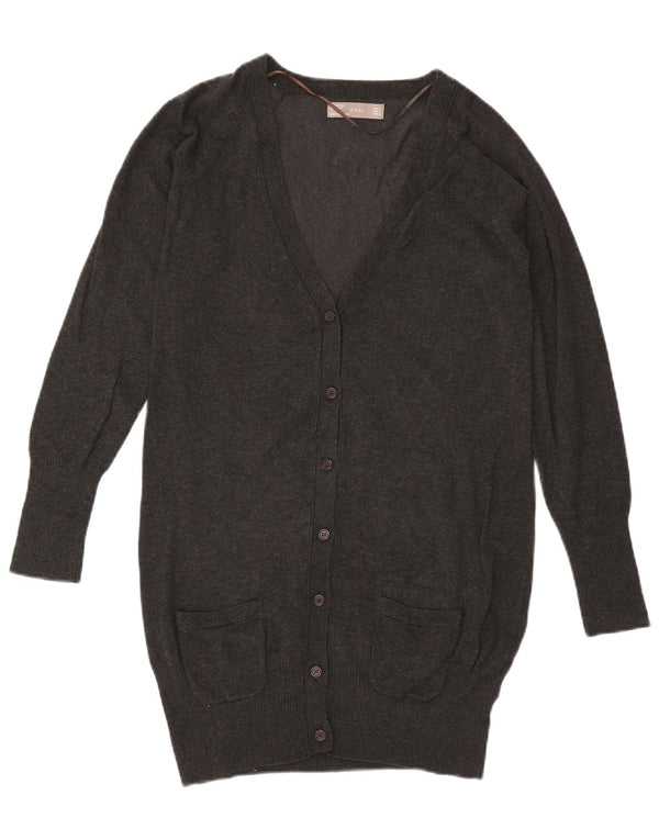 Damski sweter o przedłużonym fasonie ZARA UK 14, duży, szary, bawełniany