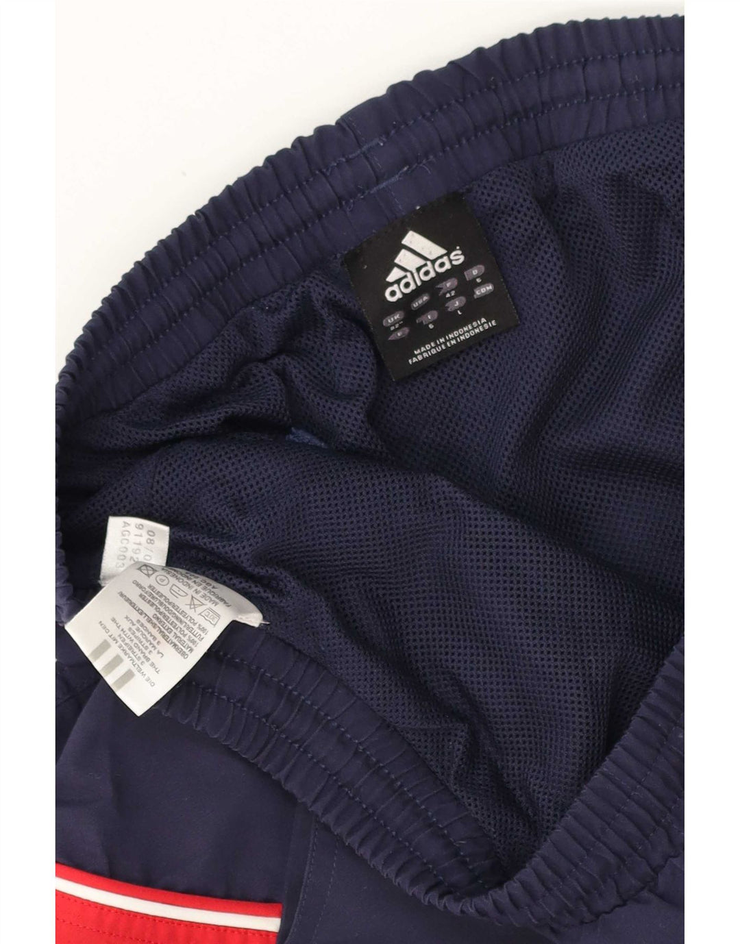 Męskie spodenki sportowe Adidas, średni granatowy, poliester z blokami kolorów