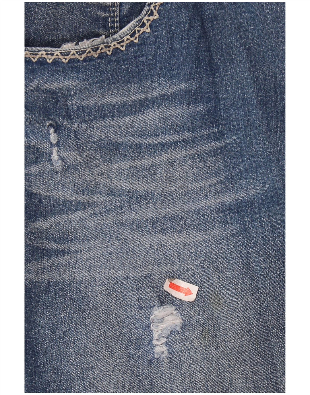 Damskie bermudy jeansowe LEVI'S w trudnej sytuacji US 13, duże, W32, niebieska bawełna