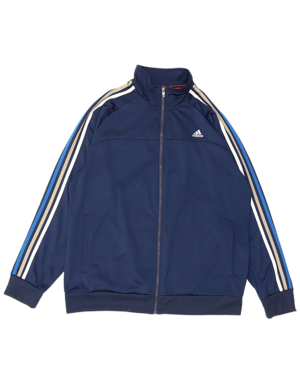 Adidas Męska kurtka dresowa Climalite UK 48/50 XL granatowa, poliestrowa