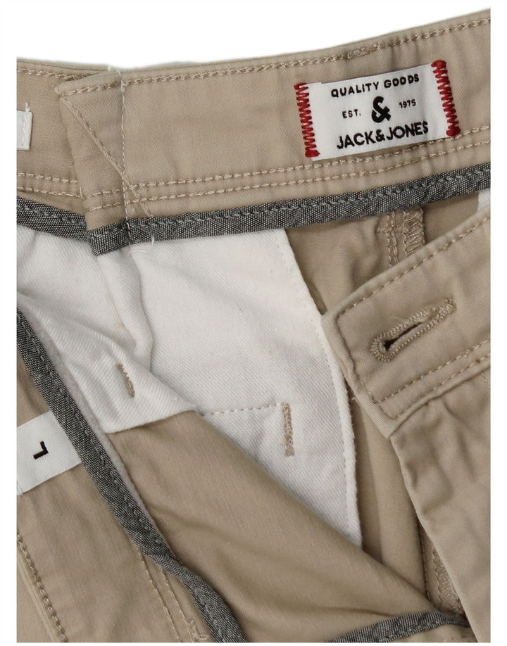 Męskie spodenki Chino JACK & JONES, duże W32, beżowa bawełna
