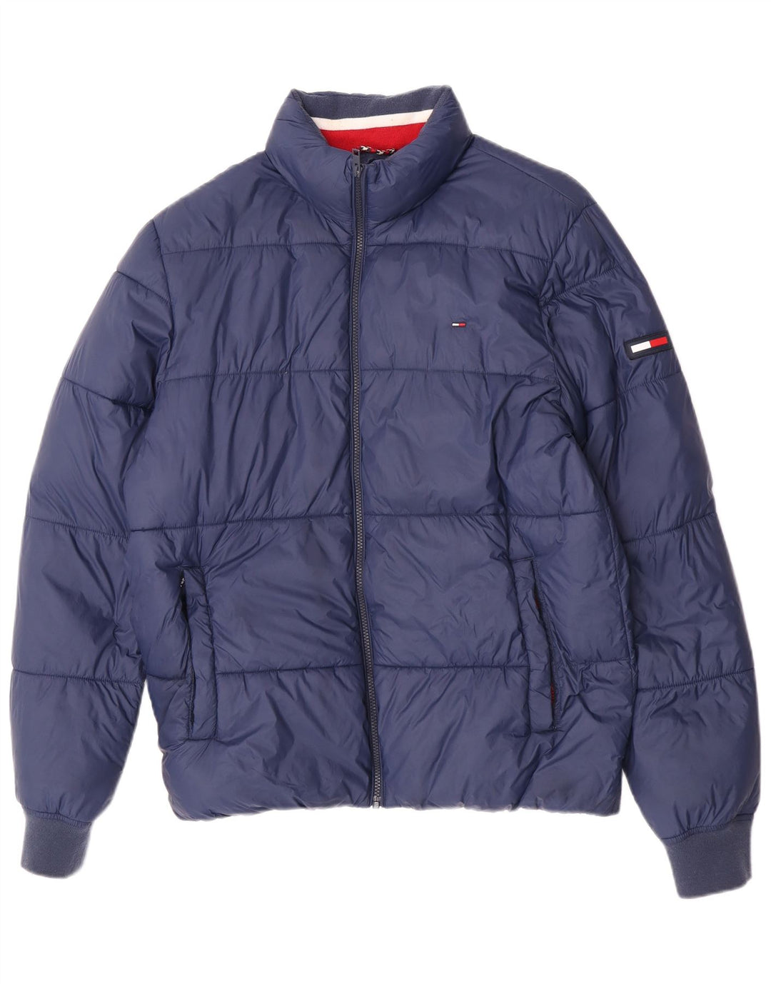 Męska ocieplana kurtka Tommy Hilfiger UK 40, duża granatowa, poliamidowa