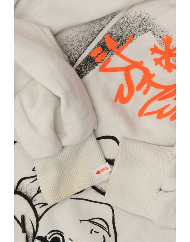 Damski sweter z kapturem ZARA Frozen Graphic UK 10, mały, biały