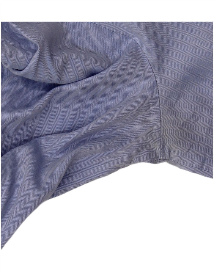 Damska koszula pulowerowa Zara UK 10, mała, niebieska, bawełniana w jodełkę