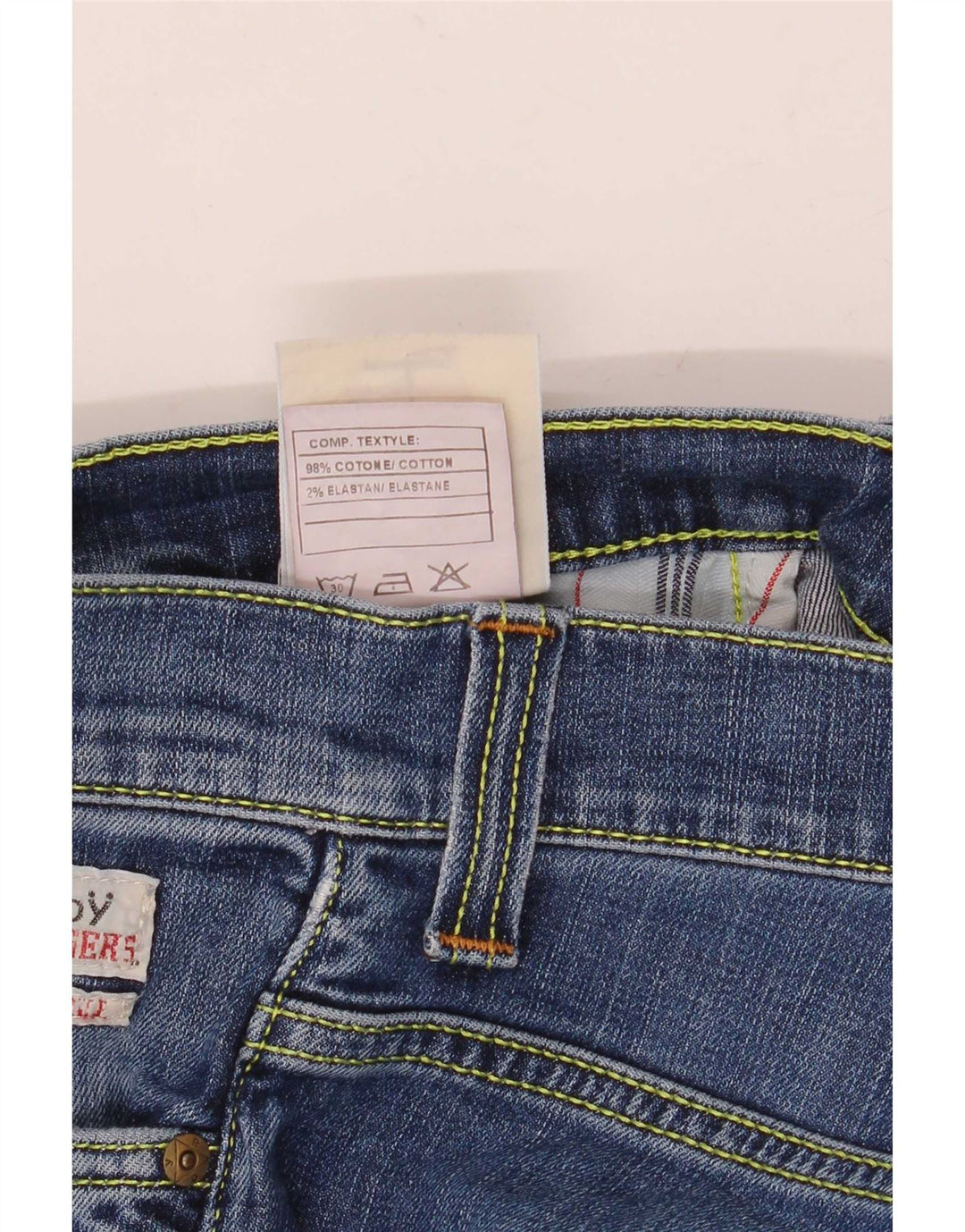 Damskie jeansy slim Roy Rogers W30 L34 Niebieskie bawełniane